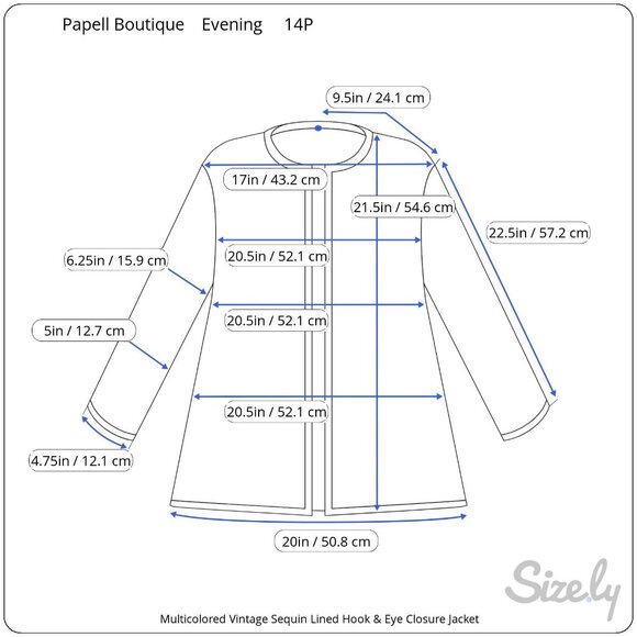 Papell Boutique Evening Multicolored Embellished Beaded Sequined Silk Jacket 14P - Picture 10 of 10